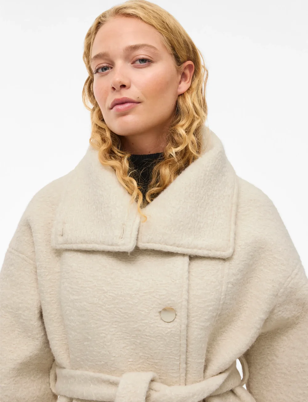 Vila - VIKERA L/S COAT - ullkappor - birch - 5