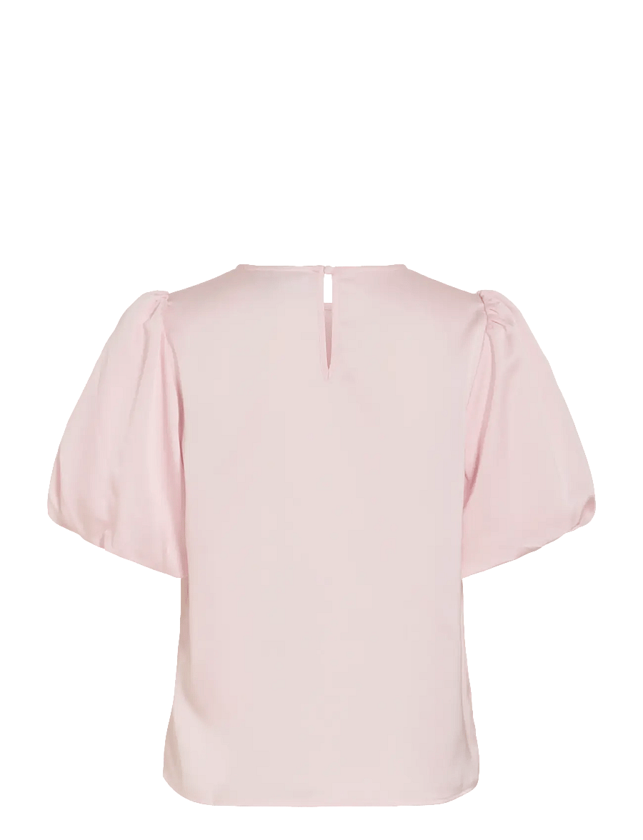 Vila - VIELLETTE 2/4 SATIN PUFF TOP - NOOS - blouses met korte mouwen - cherry blossom - 2