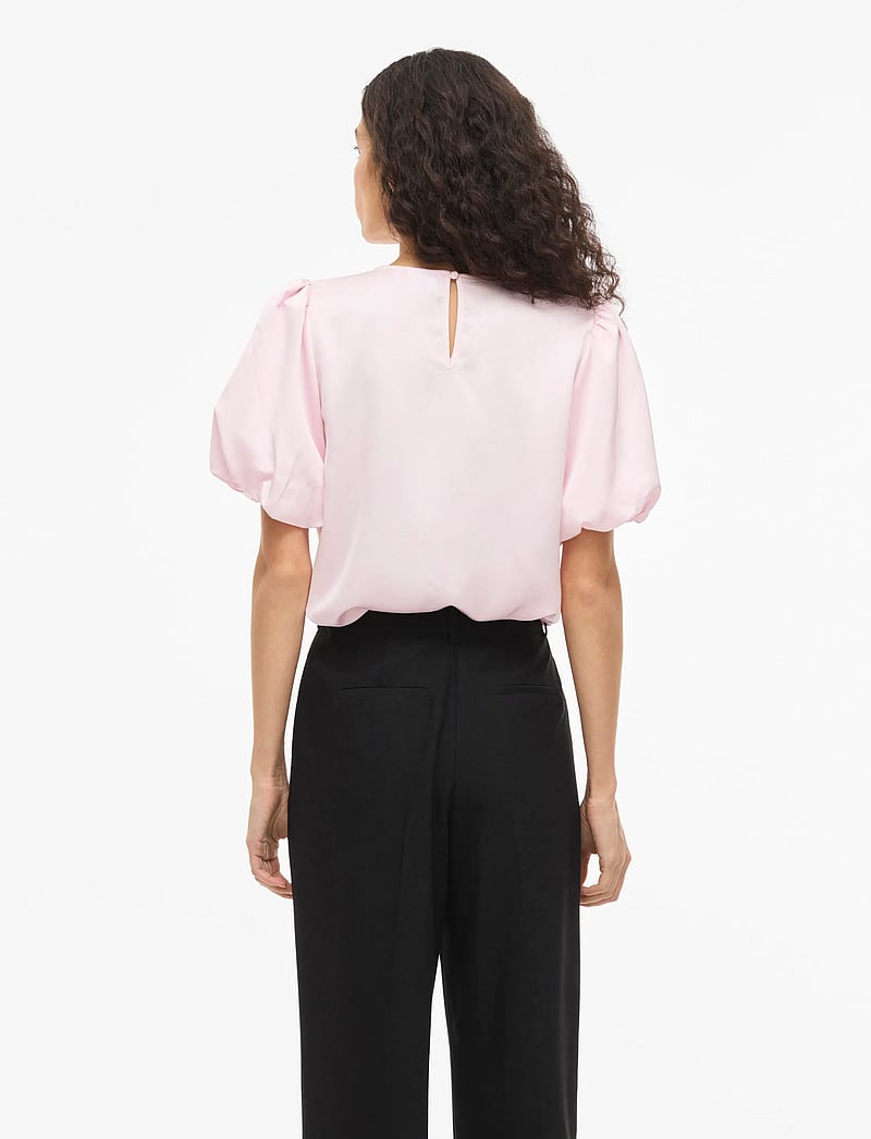 Vila - VIELLETTE 2/4 SATIN PUFF TOP - NOOS - blouses à manches courtes - cherry blossom - 3