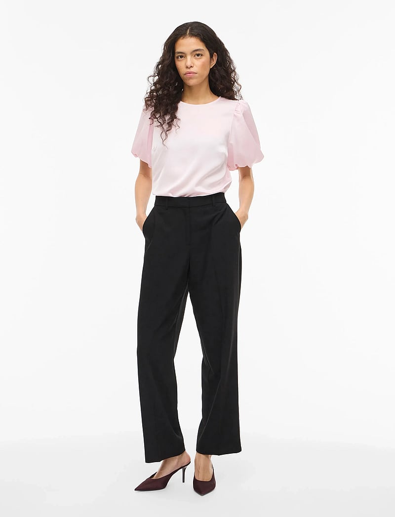 Vila - VIELLETTE 2/4 SATIN PUFF TOP - NOOS - blouses à manches courtes - cherry blossom - 4