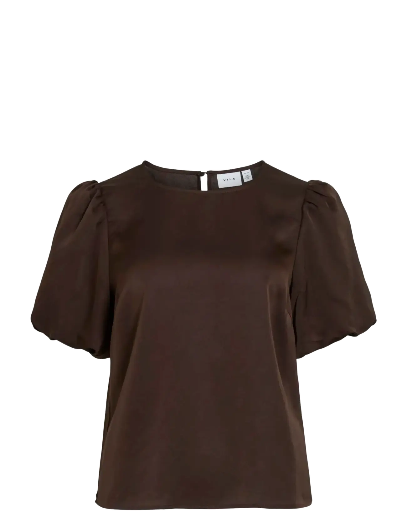 VIELLETTE 2/4 SATIN PUFF TOP - NOOS - COFFEE BEAN