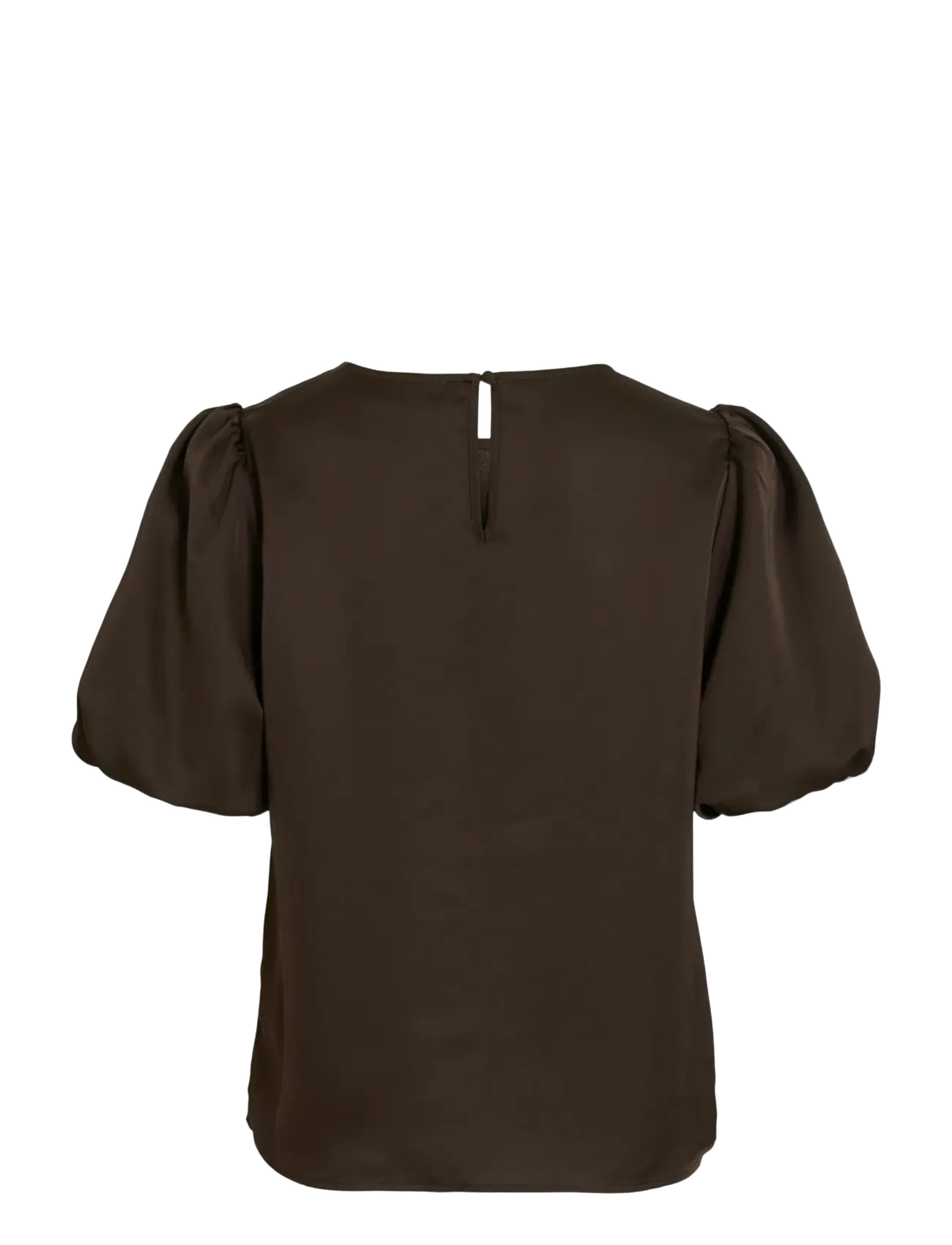 Vila - VIELLETTE 2/4 SATIN PUFF TOP - NOOS - short-sleeved blouses - coffee bean - 2
