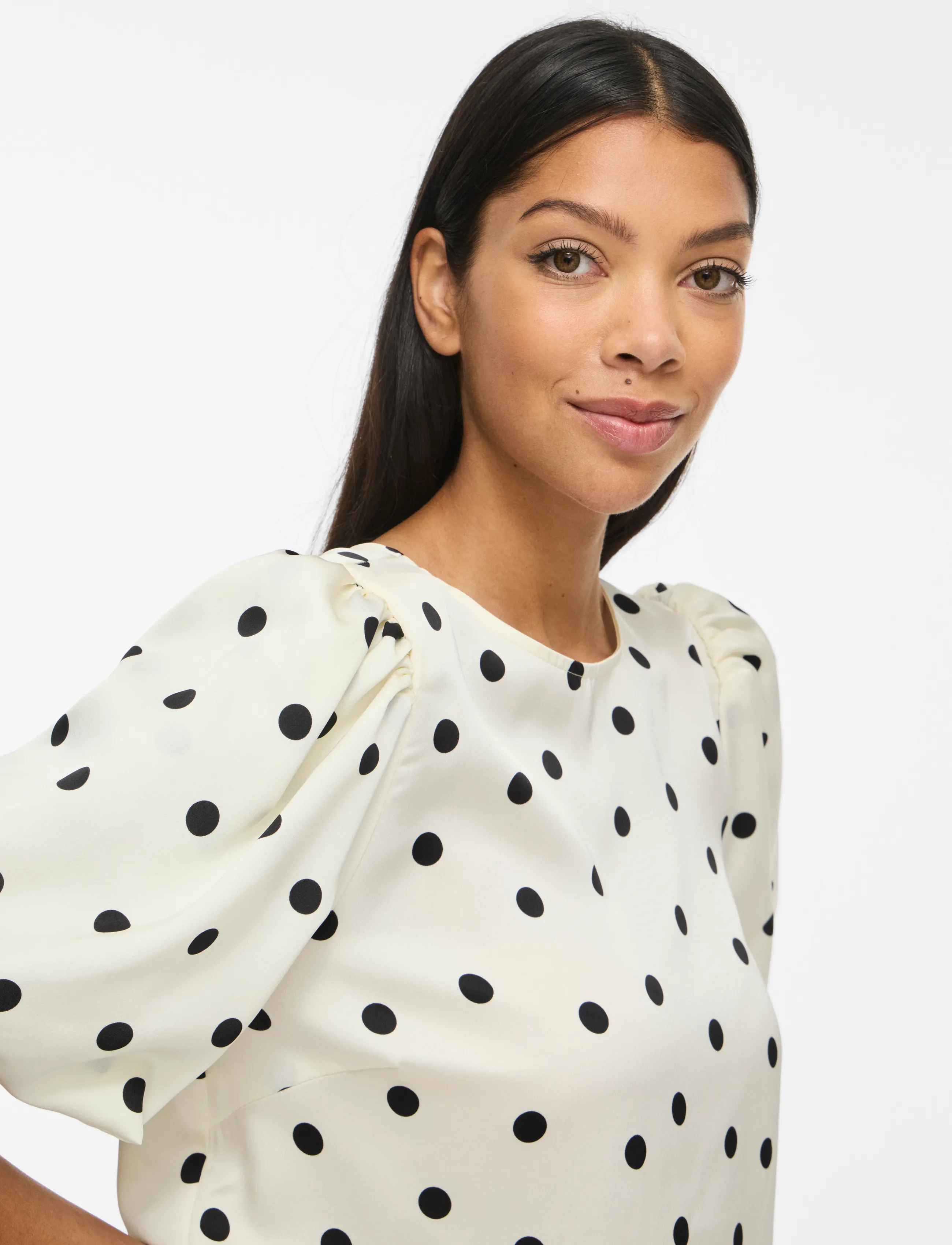 VILA Viellette 2/4 Satin Puff Top Noos blusar dam – bild 6