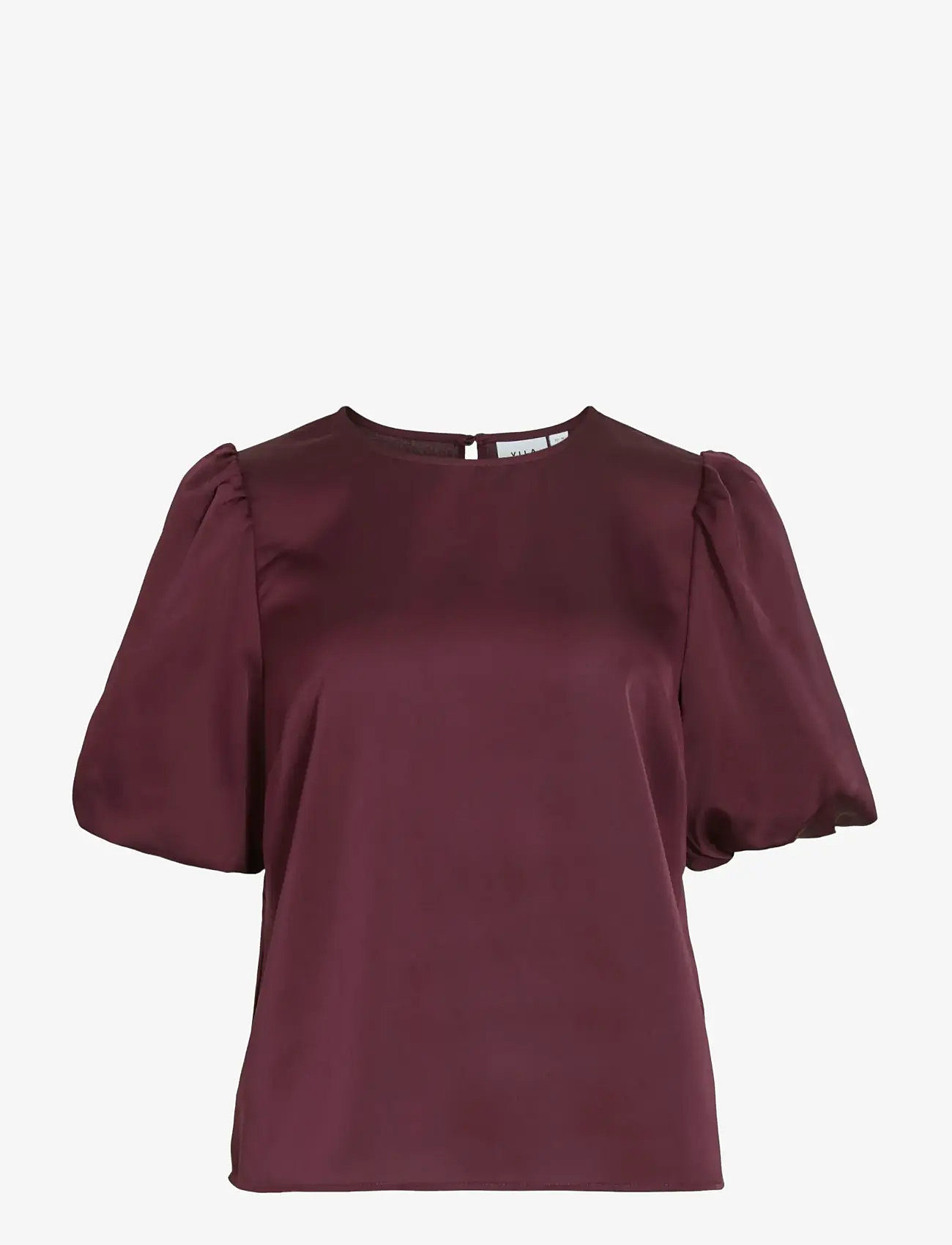 Vila - VIELLETTE 2/4 SATIN PUFF TOP - NOOS - kortærmede bluser - fig - 2