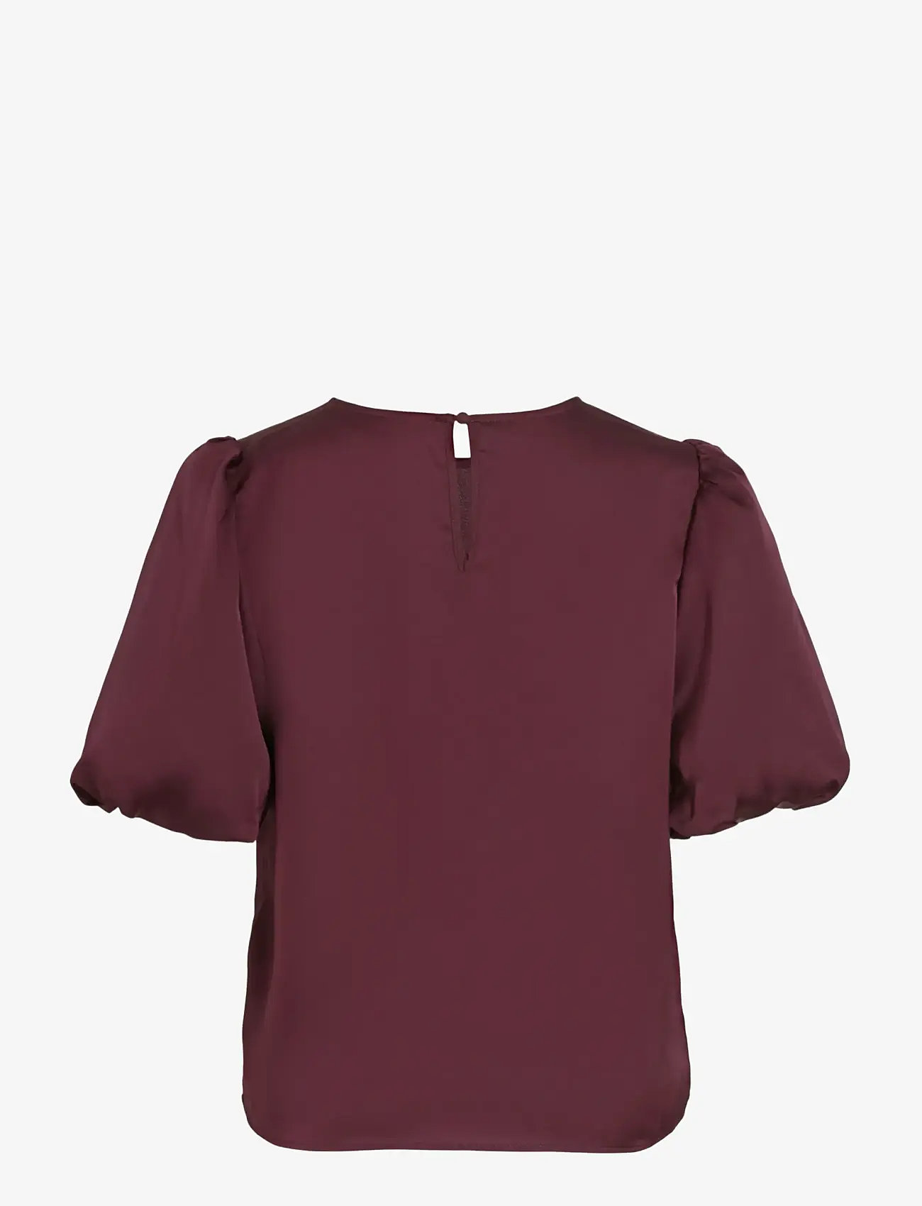 Vila - VIELLETTE 2/4 SATIN PUFF TOP - NOOS - kortærmede bluser - fig - 3