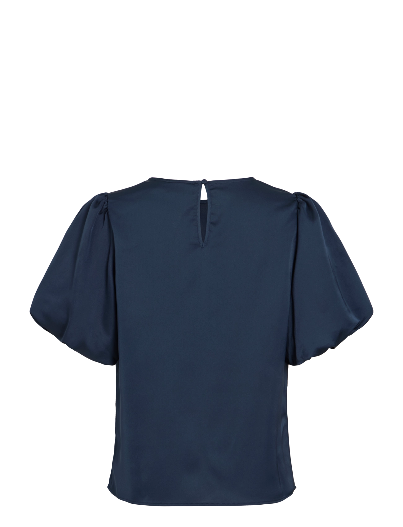 Vila - VIELLETTE 2/4 SATIN PUFF TOP - NOOS - short-sleeved blouses - navy blazer - 2