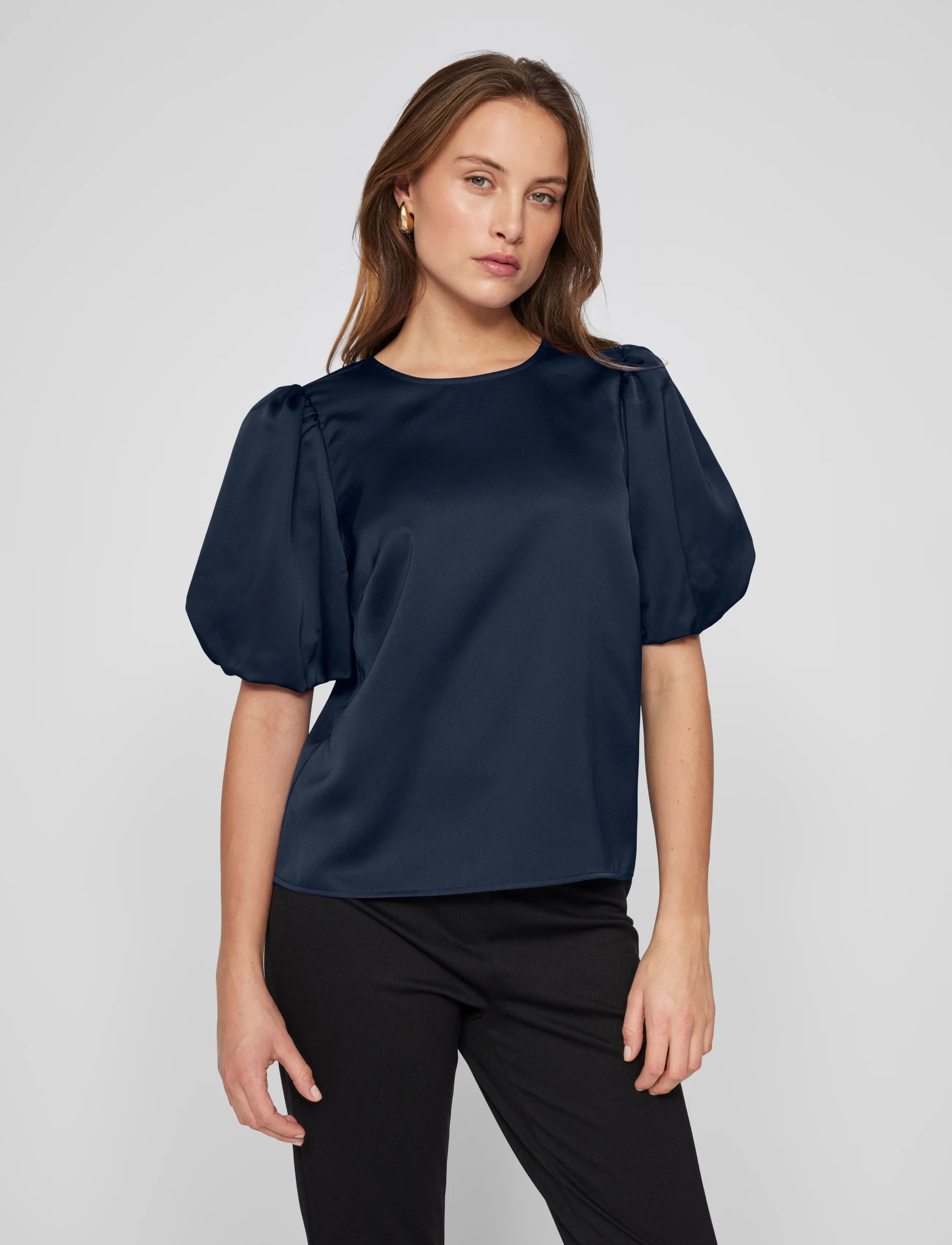VILA Viellette 2/4 Satin Puff Top Noos blusar dam – bild 5