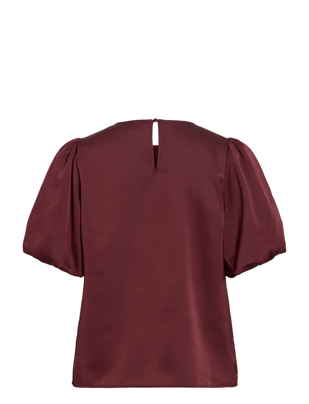 Vila - VIELLETTE 2/4 SATIN PUFF TOP - NOOS - kortärmade blusar - port royale - 2