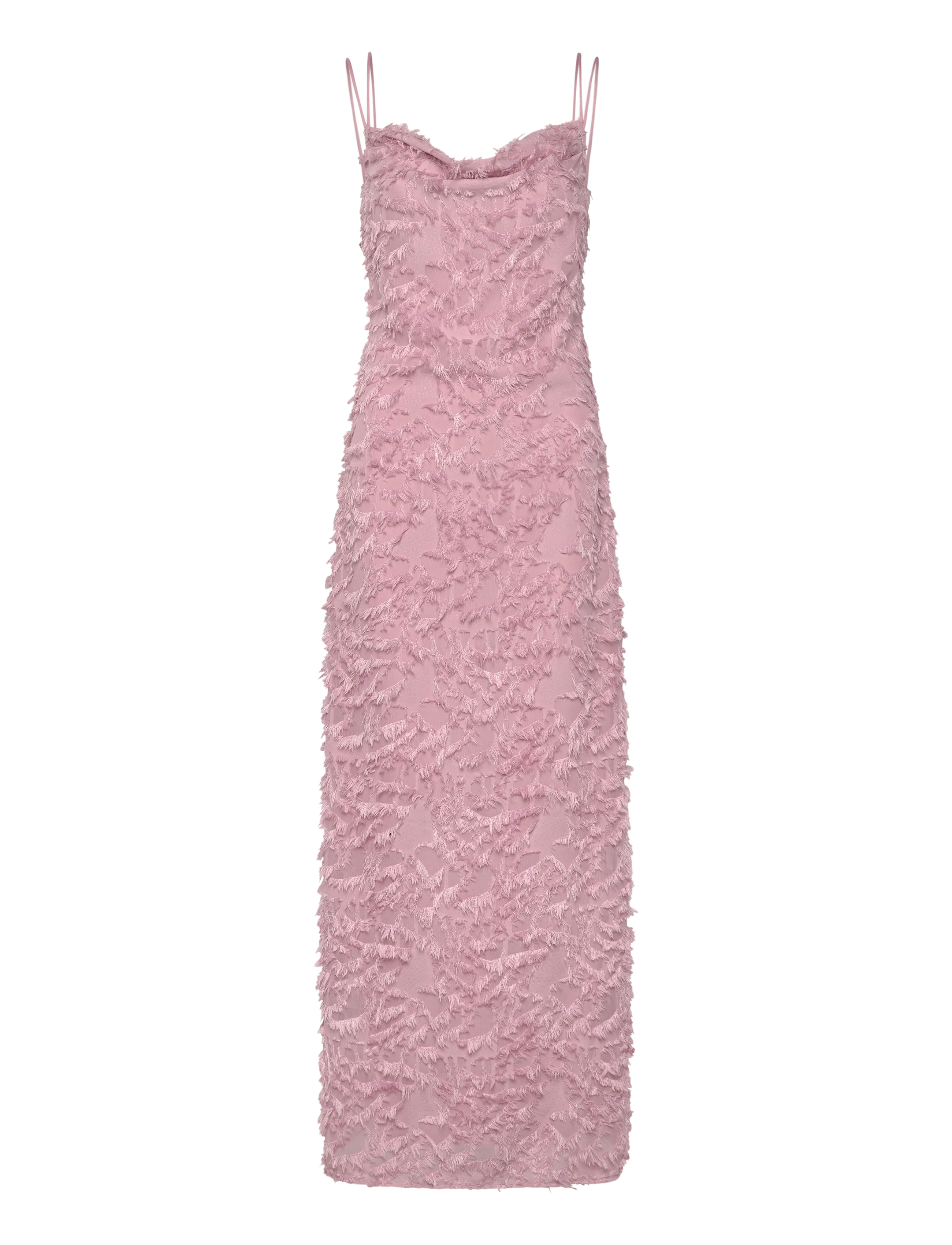 VIKATTY STRAP STRAIGHT MAXI DRESS/DC/KA - MISTY ROSE