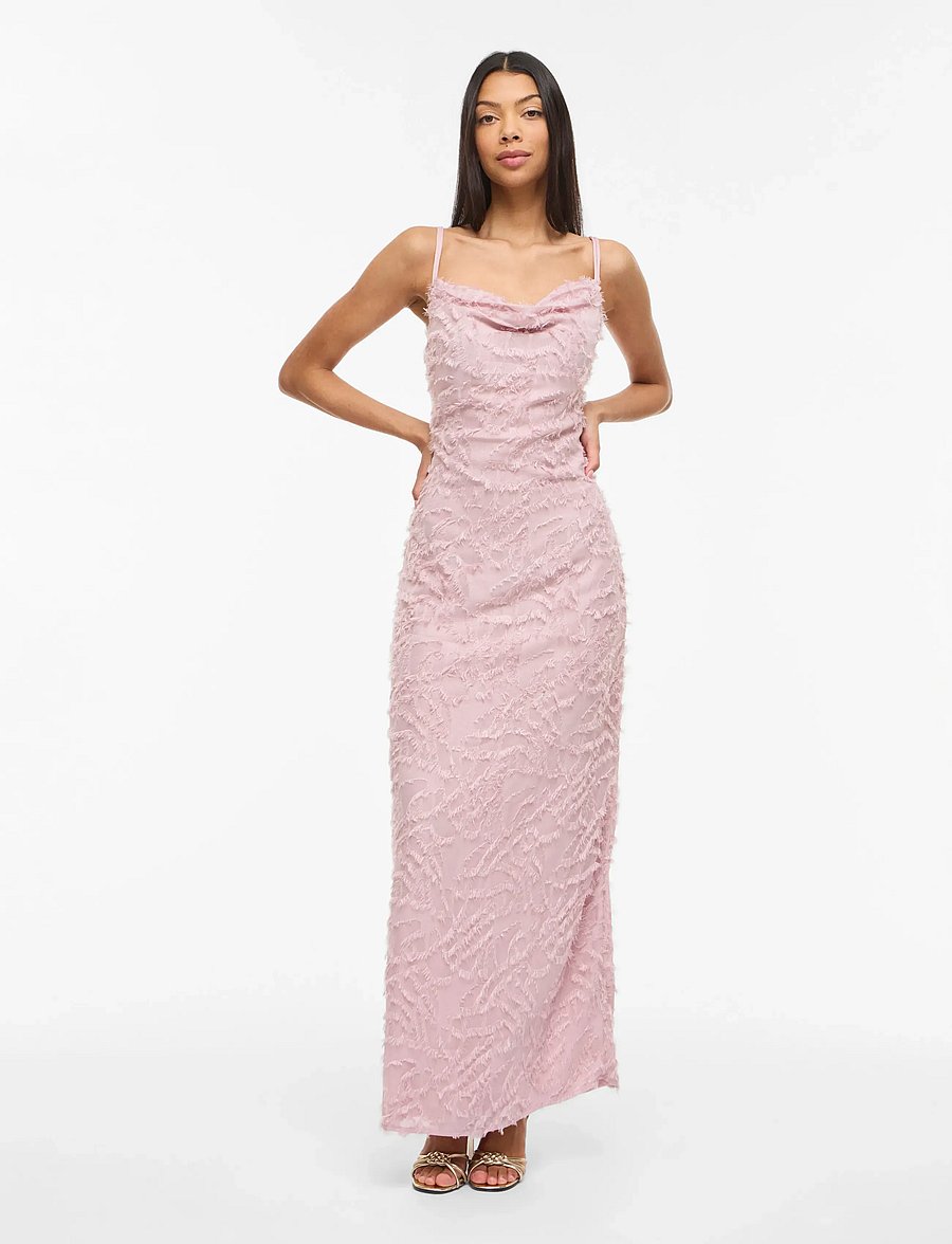 Vila - VIKATTY STRAP STRAIGHT MAXI DRESS/DC/KA - slip dresses - misty rose - 0