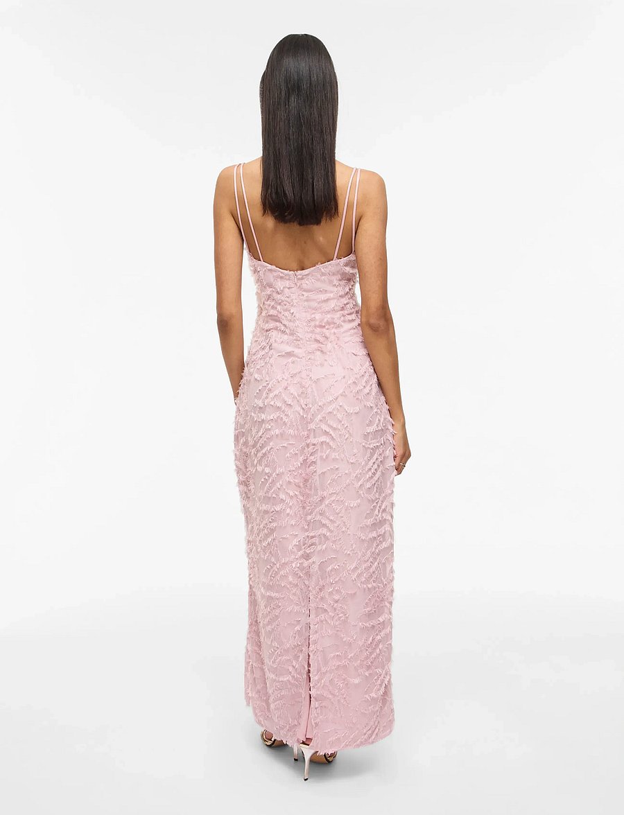 Vila - VIKATTY STRAP STRAIGHT MAXI DRESS/DC/KA - slip dresses - misty rose - 3