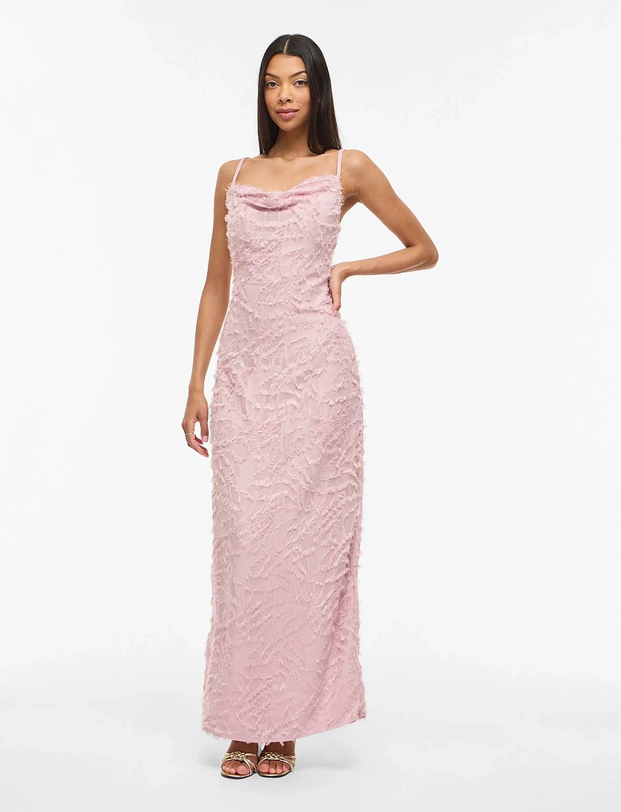 Vila - VIKATTY STRAP STRAIGHT MAXI DRESS/DC/KA - slip dresses - misty rose - 4