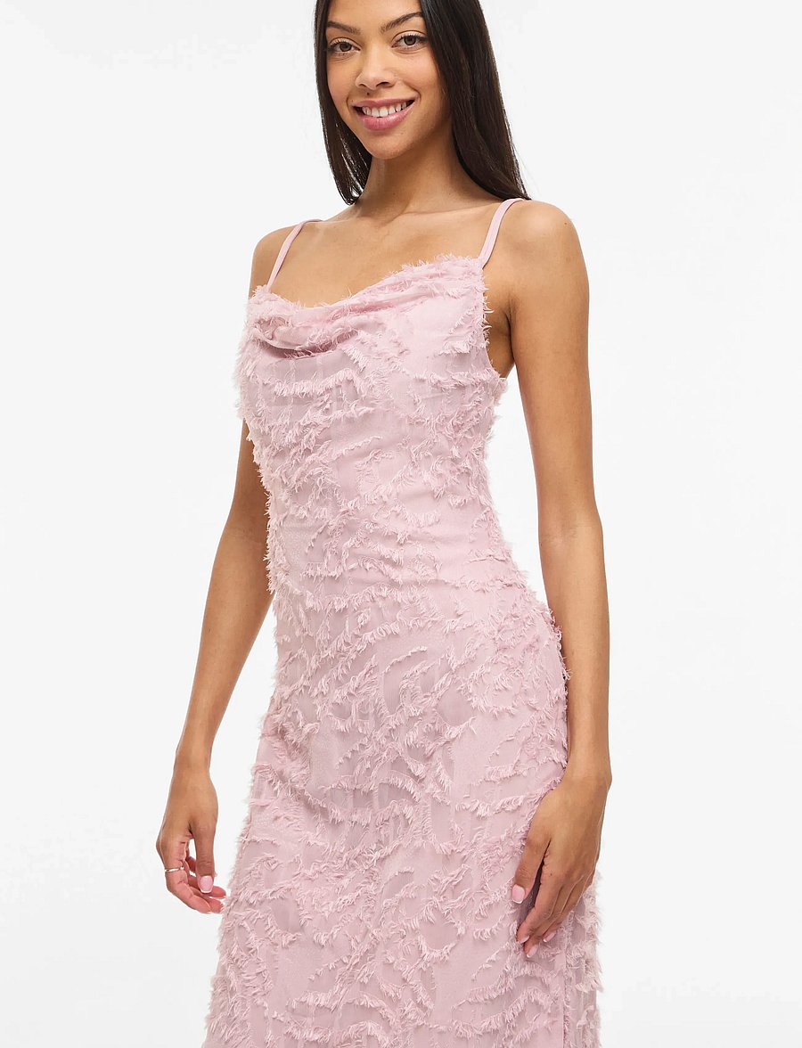 Vila - VIKATTY STRAP STRAIGHT MAXI DRESS/DC/KA - slip dresses - misty rose - 5