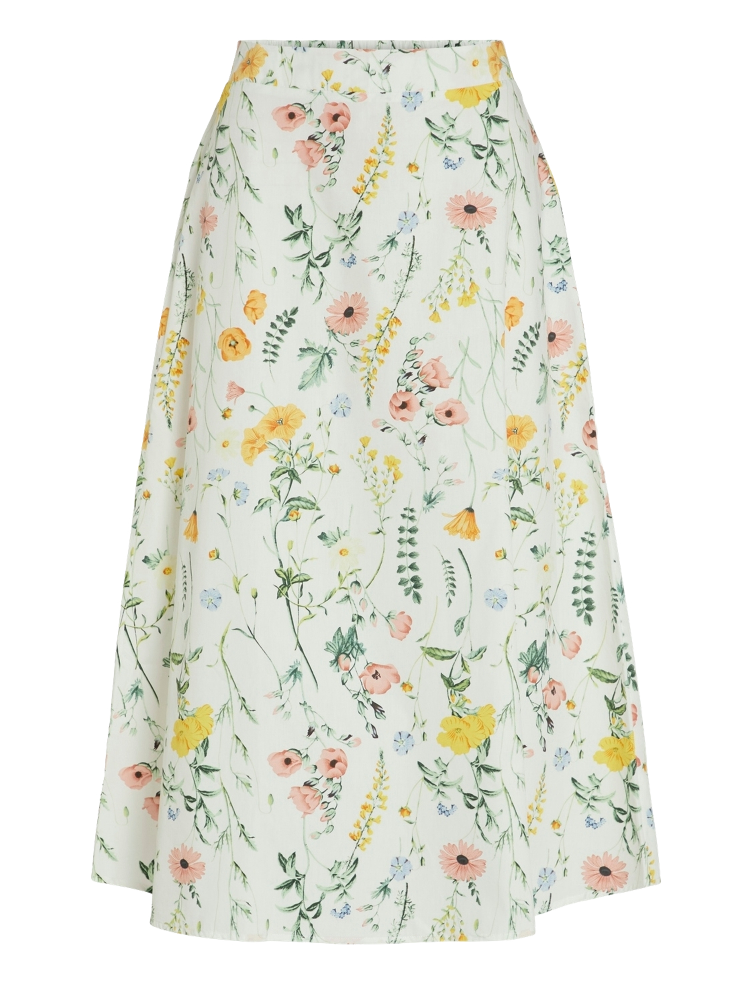 Vila VICAPRO HW MIDI SKIRT /1 - Nederdele - CLOUD DANCER / multi