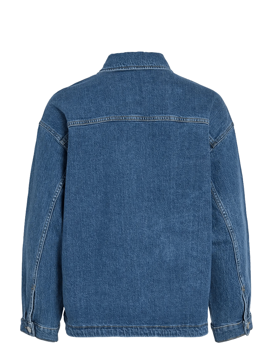 Vila - VIJAF L/S DENIM JACKET - NOOS - teksatagid - medium blue denim - 2