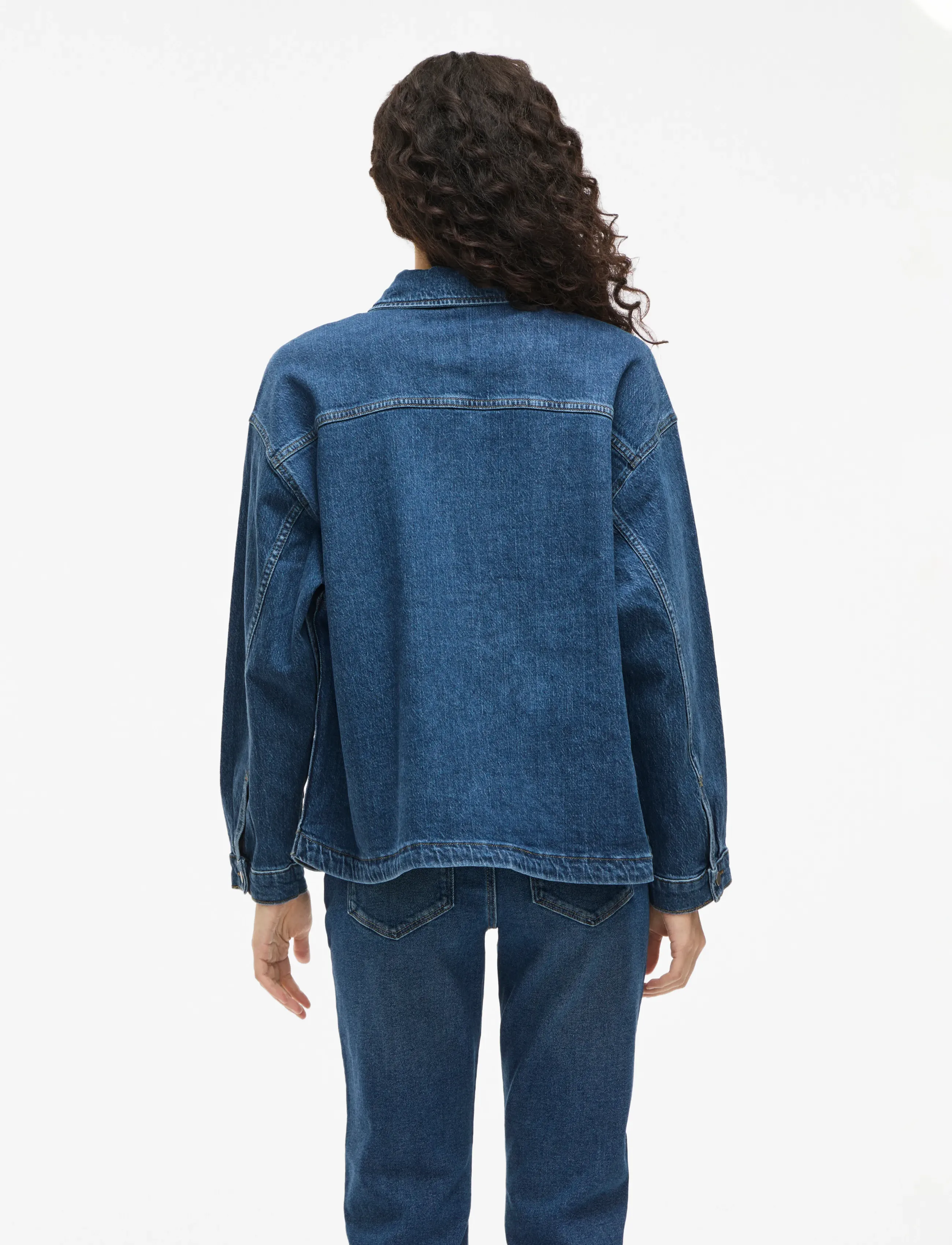 Vila - VIJAF L/S DENIM JACKET - NOOS - teksatagid - medium blue denim - 3