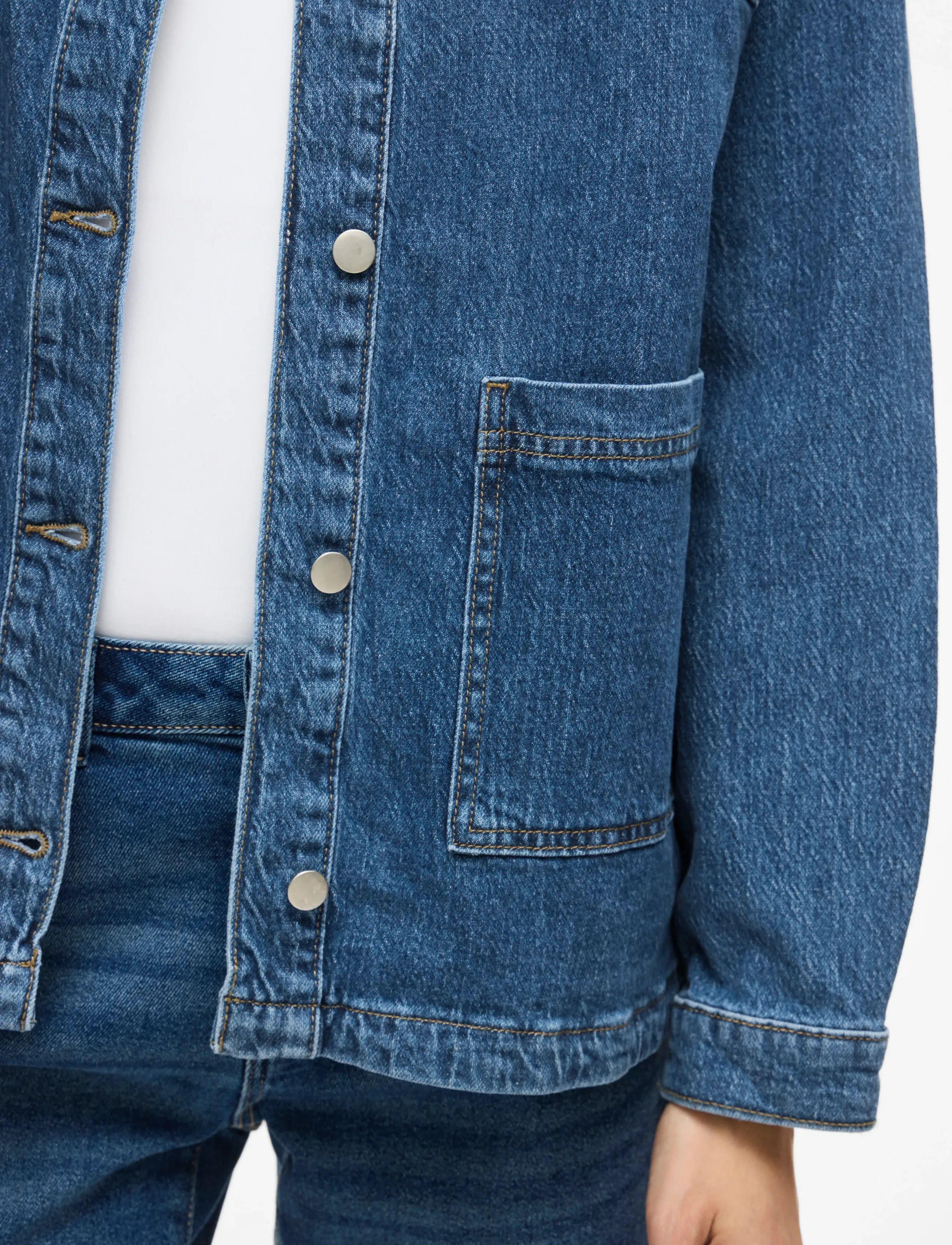 Vila - VIJAF L/S DENIM JACKET - NOOS - teksatagid - medium blue denim - 5