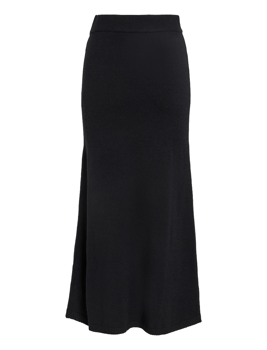 Vila - VIRIL ANKLE KNIT SKIRT - NOOS - stickade kjolar - black - 2