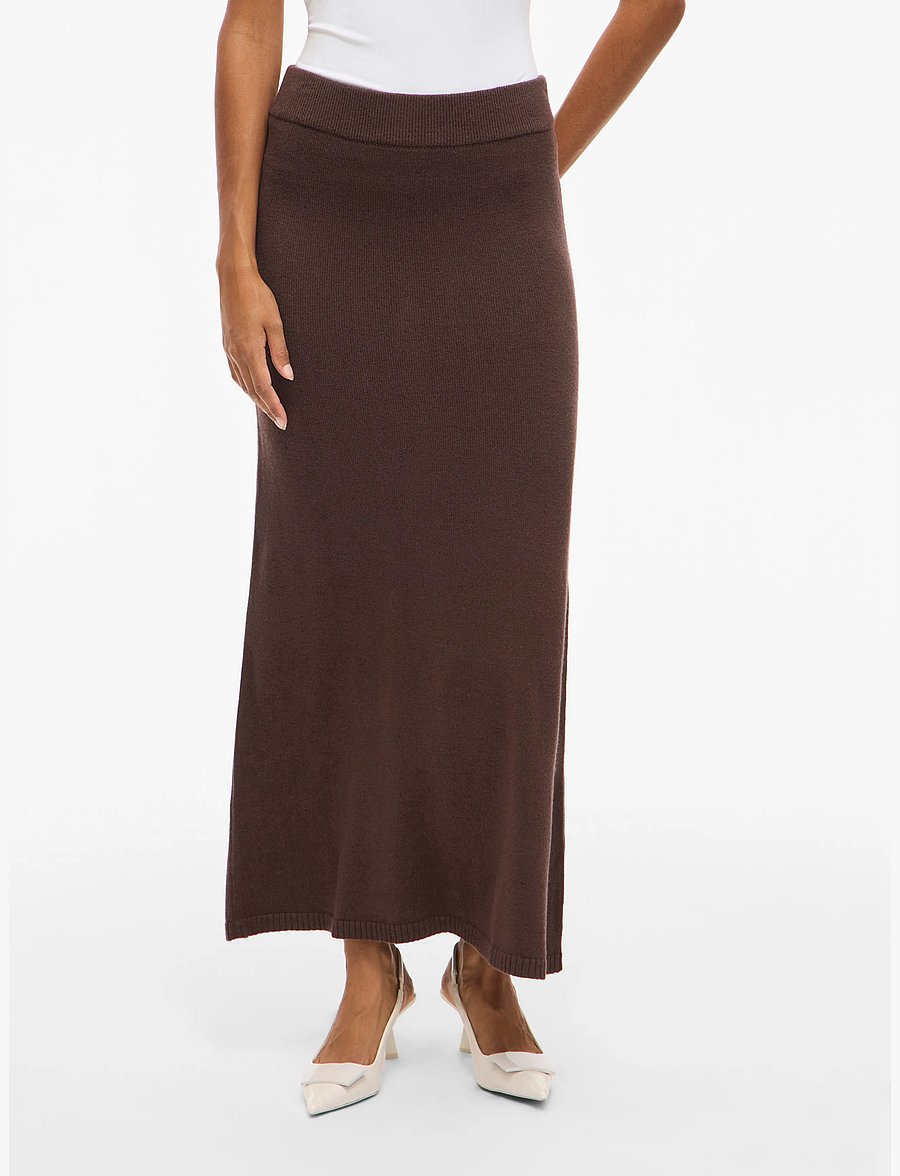 Vila - VIRIL ANKLE KNIT SKIRT - NOOS - coffee bean - 0