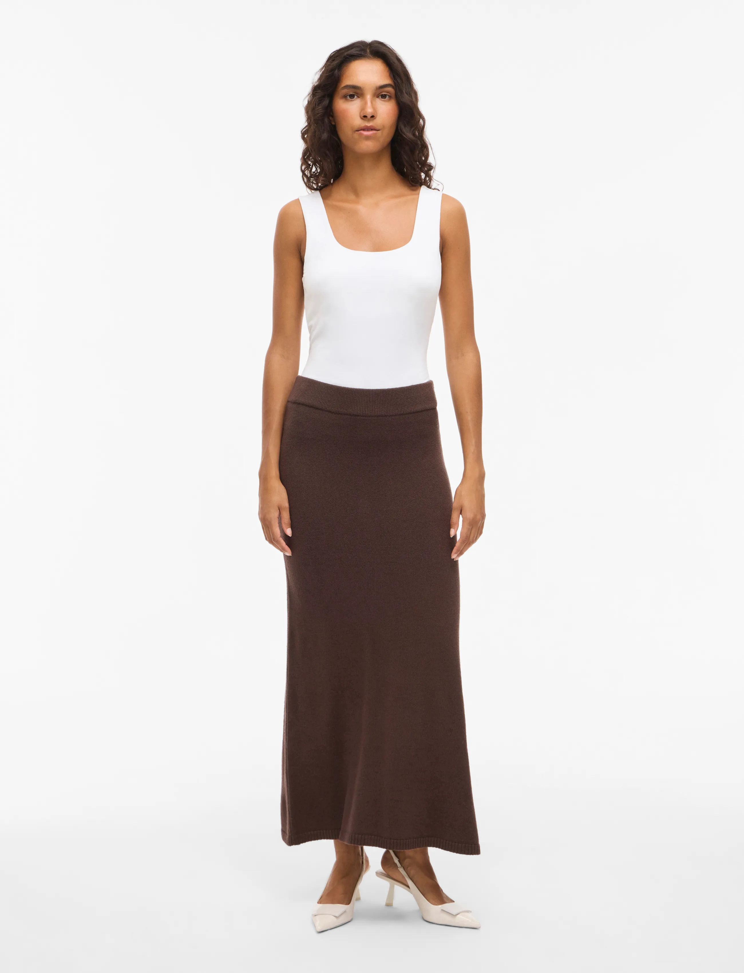 Vila - VIRIL ANKLE KNIT SKIRT - NOOS - coffee bean - 3