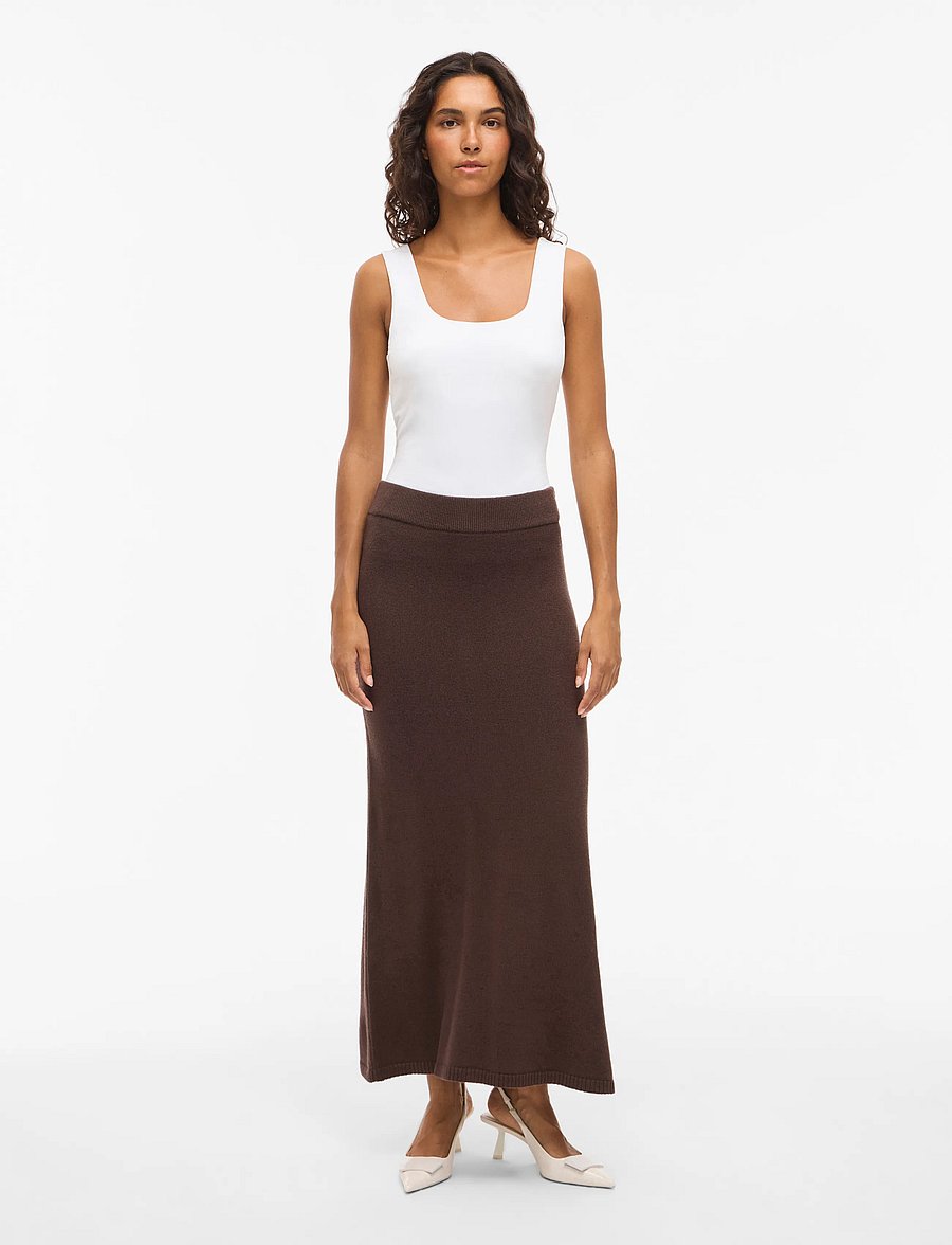 Vila - VIRIL ANKLE KNIT SKIRT - NOOS - coffee bean - 3