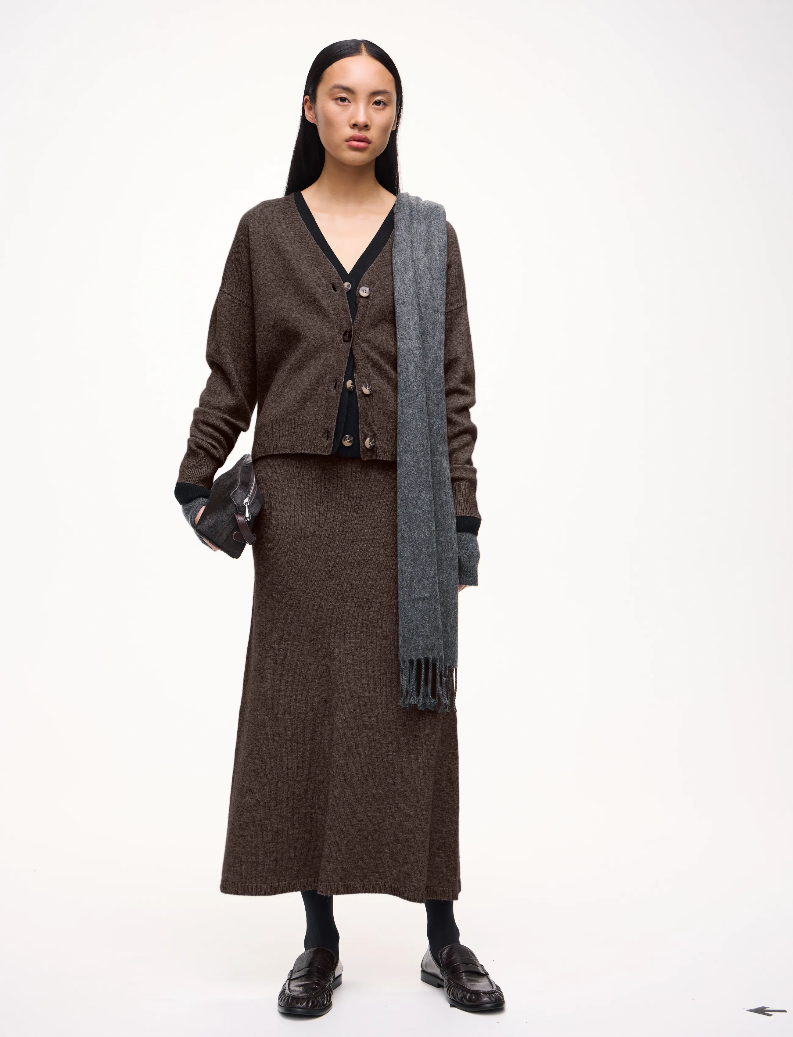 Vila - VIRIL ANKLE KNIT SKIRT - NOOS - coffee bean - 5