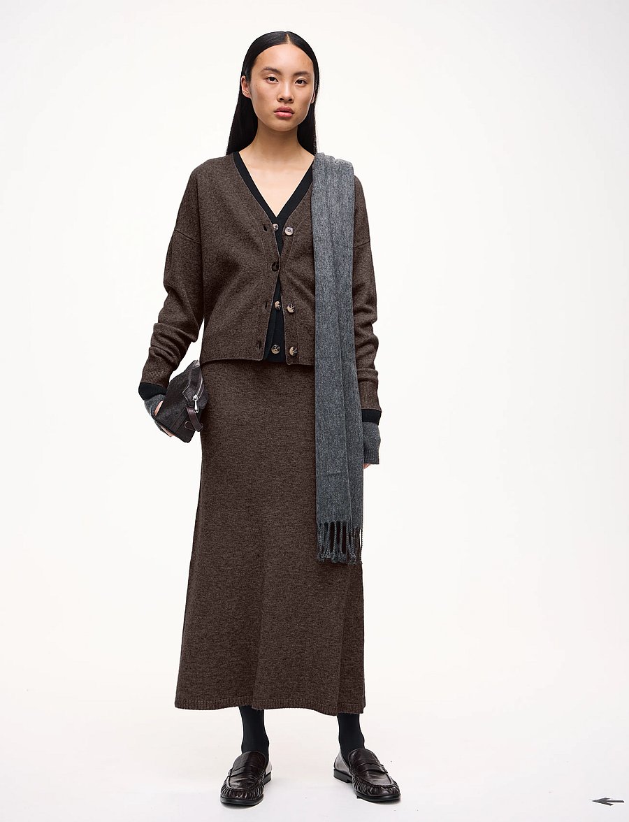 Vila - VIRIL ANKLE KNIT SKIRT - NOOS - coffee bean - 5