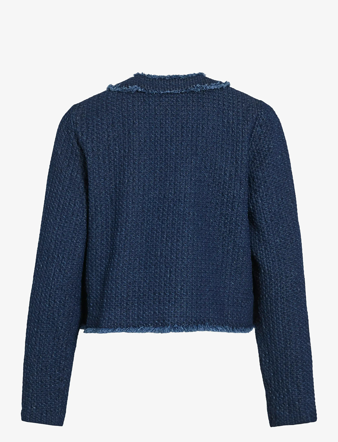 Vila - VIOAKLYNN O-NECK L/S DENIM JACKET - neuletakit - dark blue denim - 1
