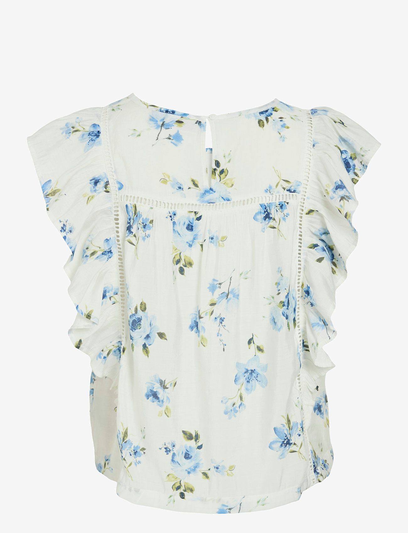 Vila - VIPRINTED O-NECK S/L TOP/KA - palaidinės be rankovių - snow white - 1