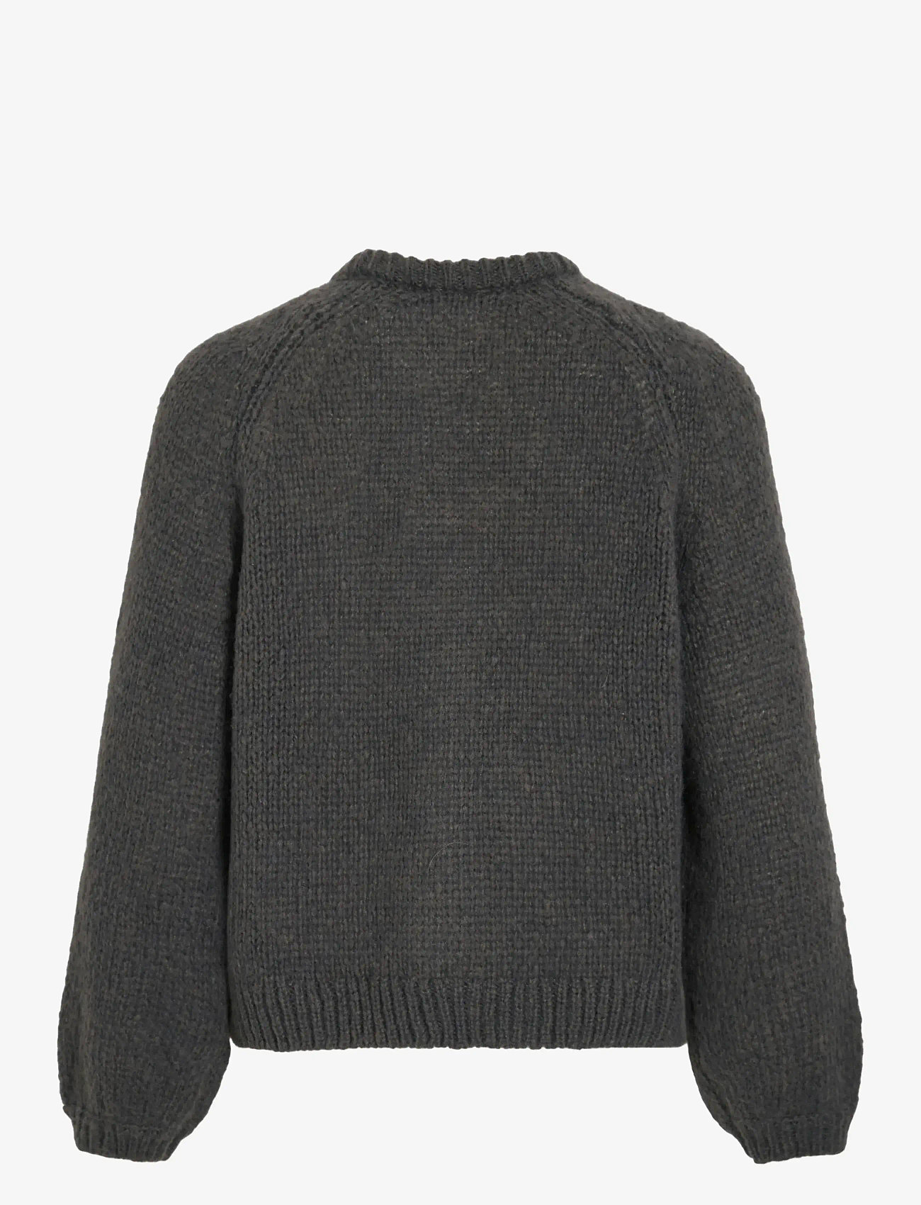 Vila - VIMOYANO O-NECK L/S KNIT CARDIGAN - kardiganid - medium grey melange - 1