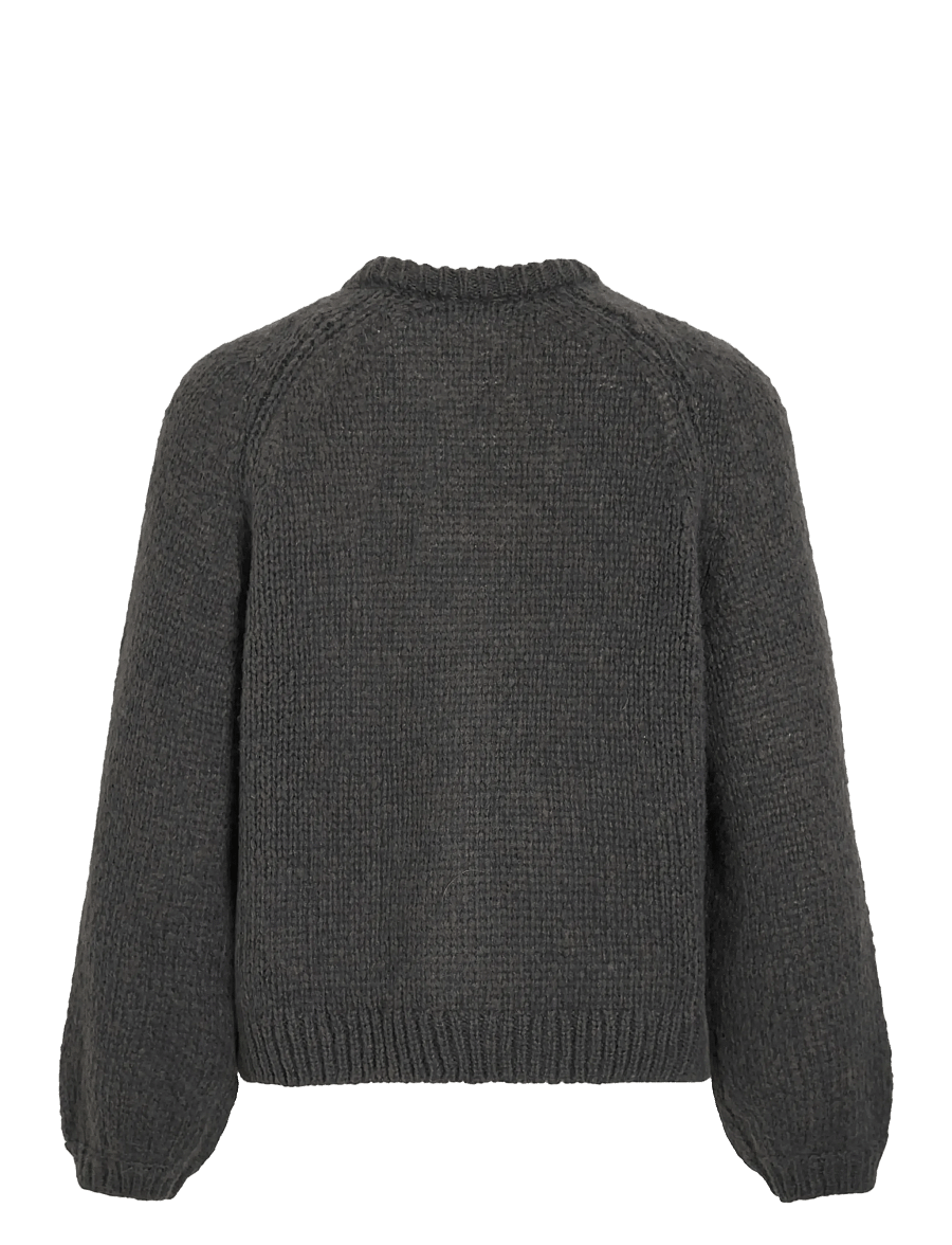 Vila - VIMOYANO O-NECK L/S KNIT CARDIGAN - gilets - medium grey melange - 1
