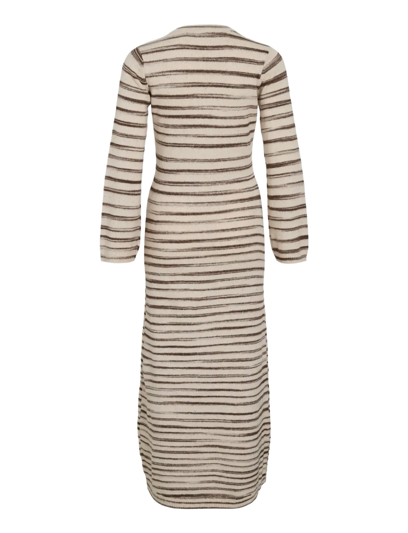 Vila - VIALAINA O-NECK L/S ANKLE KNIT DRESS/BFS - kootud kleidid - birch - 2