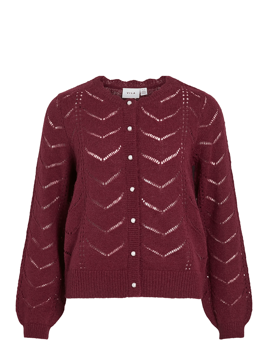 Vila - VITULI O-NECK L/S DETAIL KNIT CARDI/PB - fig - 0