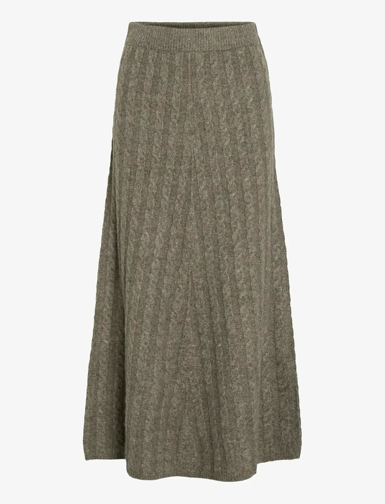 Vila - VIRELLI ANKLE CABLE KNIT SKIRT/BFS - knitted skirts - falcon - 1