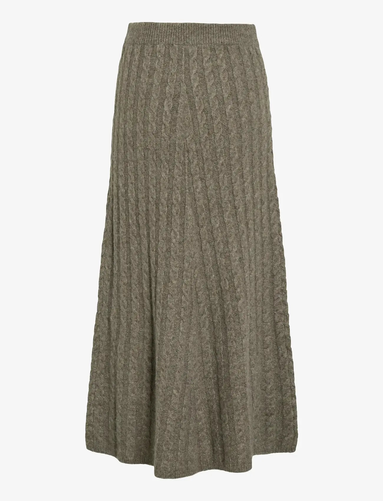 Vila - VIRELLI ANKLE CABLE KNIT SKIRT/BFS - knitted skirts - falcon - 2