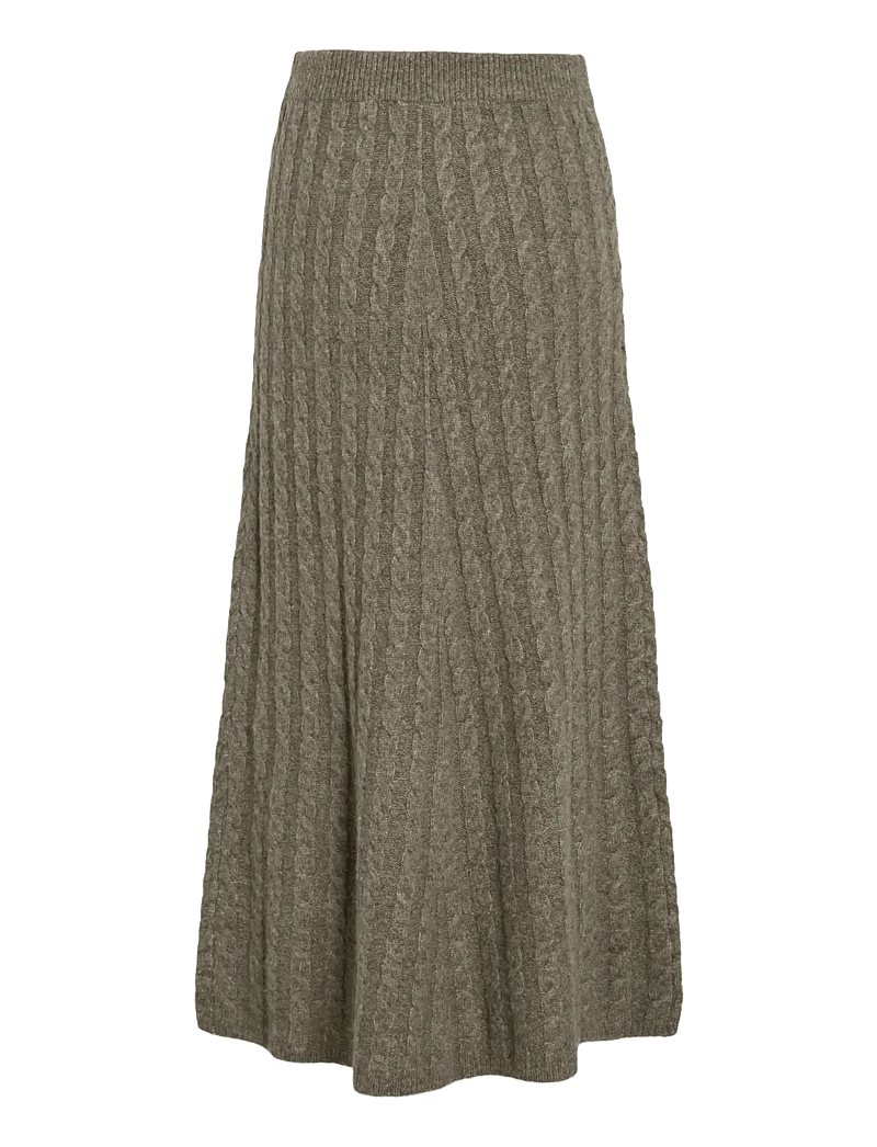 Vila - VIRELLI ANKLE CABLE KNIT SKIRT/BFS - knitted skirts - falcon - 2
