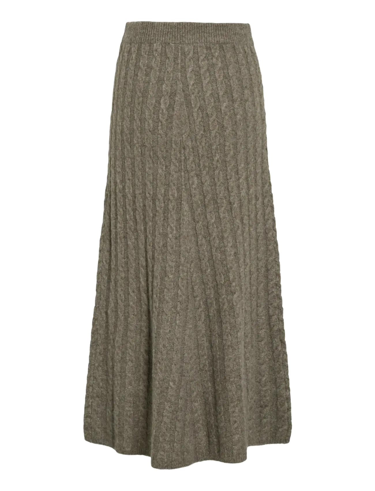 Vila - VIRELLI ANKLE CABLE KNIT SKIRT/BFS - stickade kjolar - falcon - 2