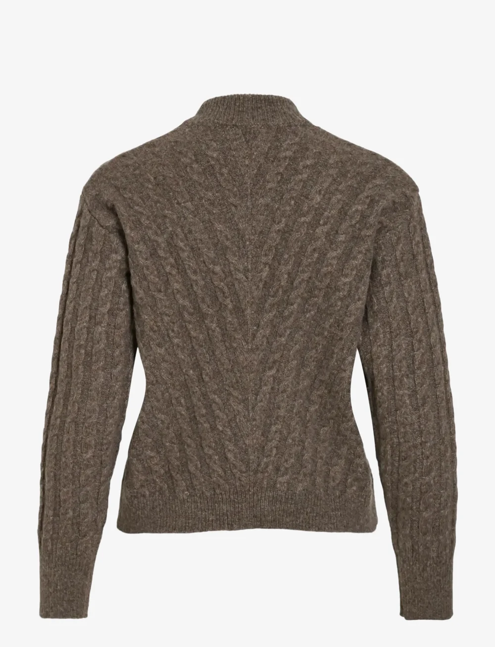 Vila - VIRELLI HIGHNECK L/S CABLE KNIT TOP/BFS - gebreide truien - falcon - 2