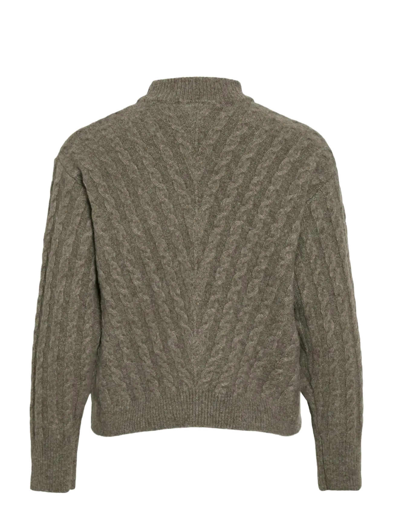 Vila - VIRELLI HIGHNECK L/S CABLE KNIT TOP/BFS - pullover - falcon - 2