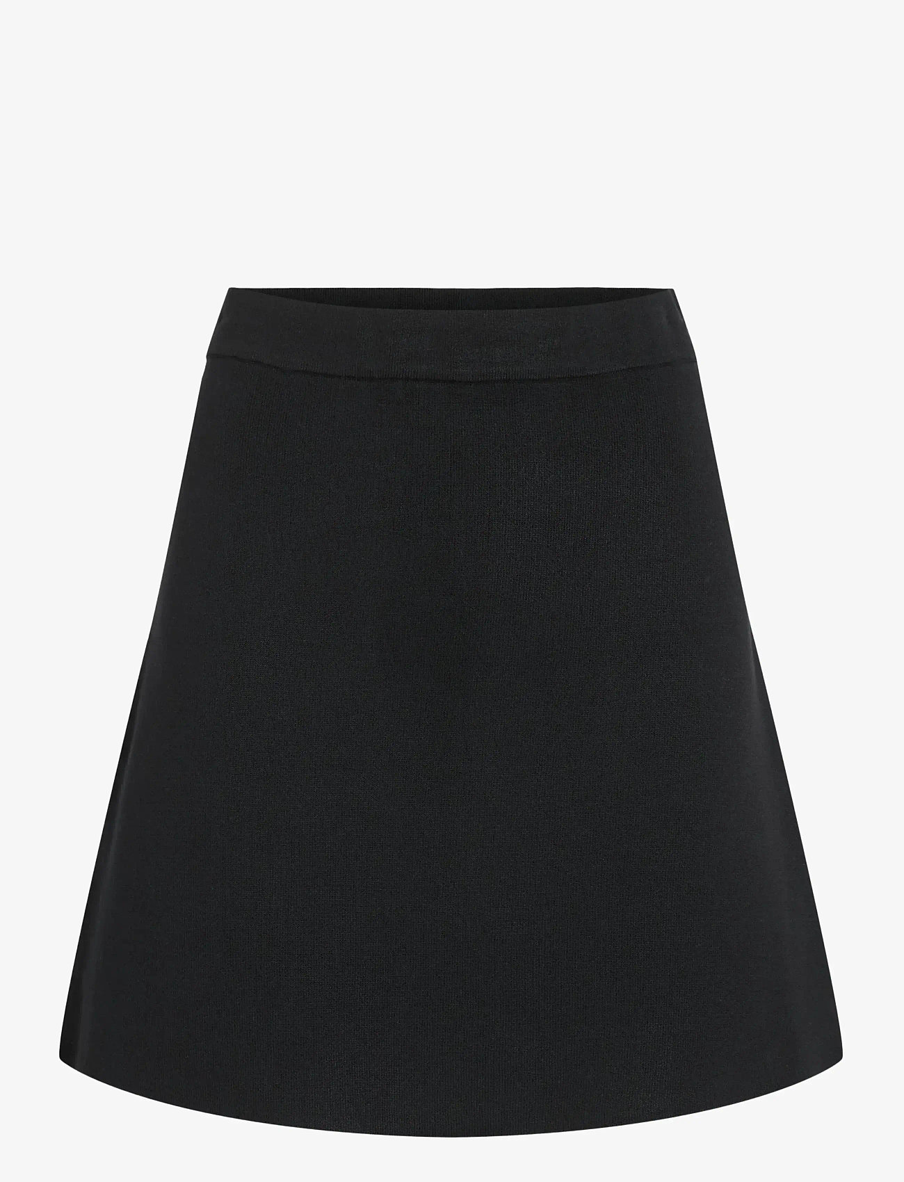 Vila - VISWAY SHORT A-LINE KNIT SKIRT - strickröcke - black beauty - 1