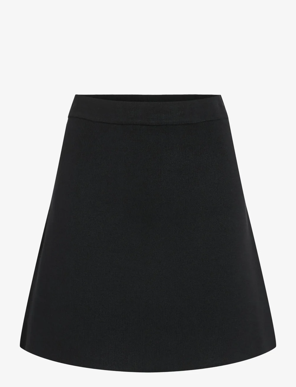 Vila - VISWAY SHORT A-LINE KNIT SKIRT - strickröcke - black beauty - 0