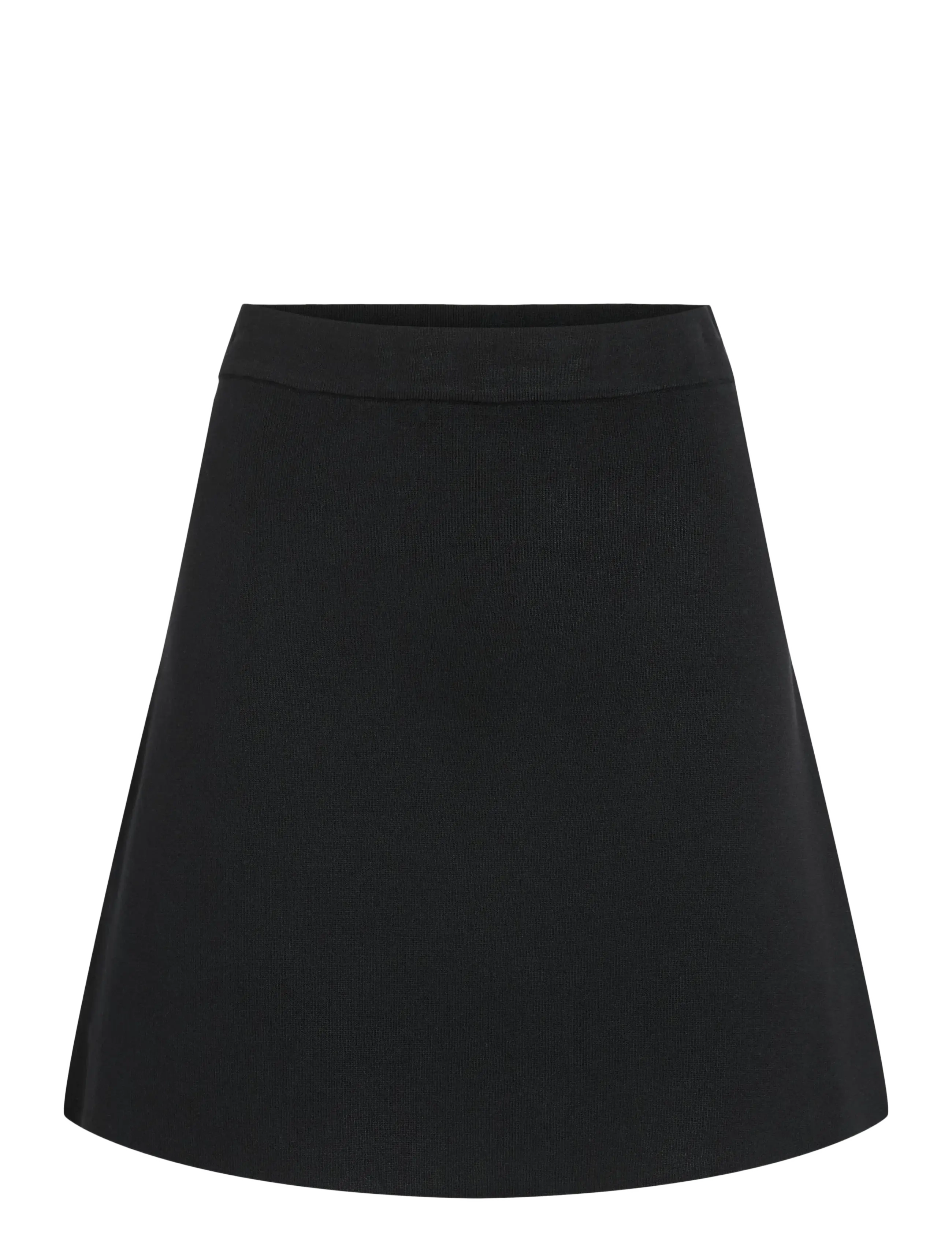 Vila VISWAY SHORT A-LINE KNIT SKIRT - Transitional Layering - BLACK BEAUTY / black