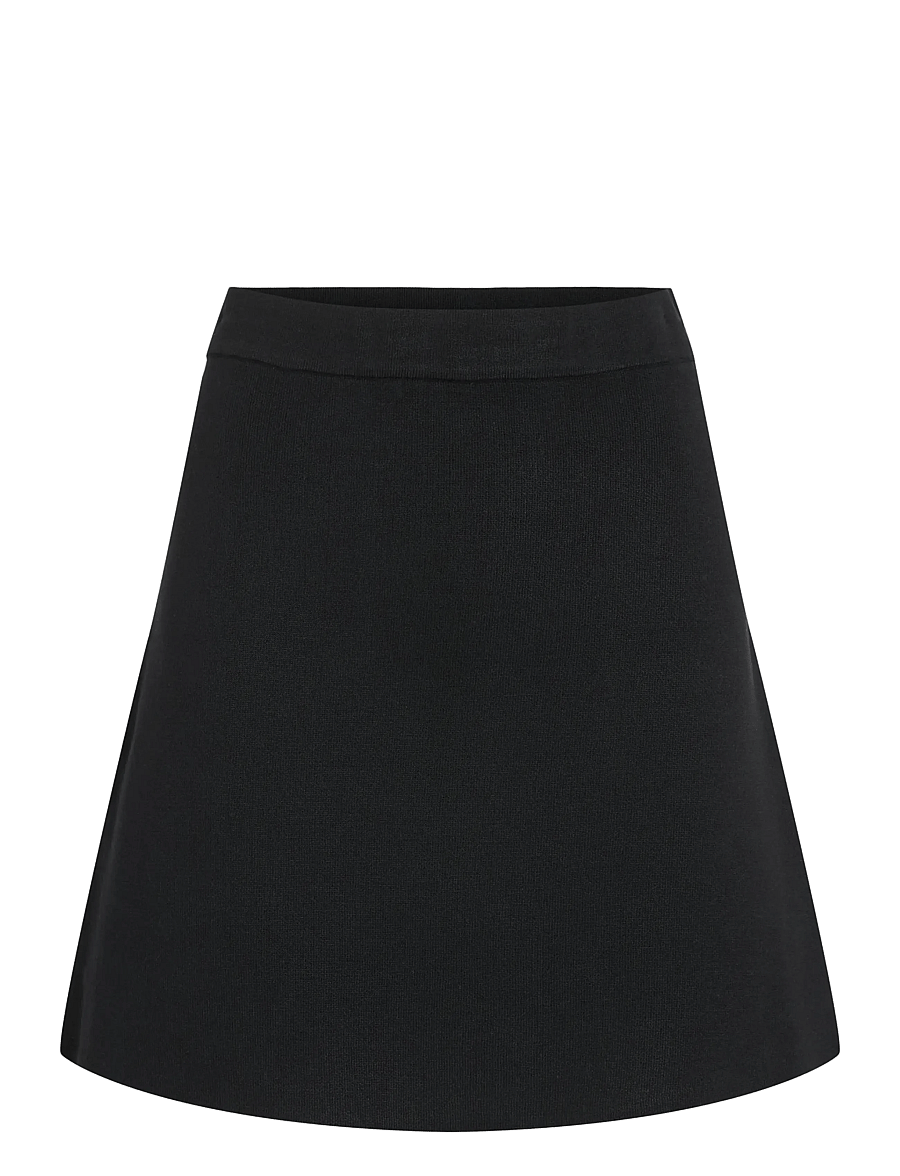 Vila - VISWAY SHORT A-LINE KNIT SKIRT/1 - stickade kjolar - black beauty - 1