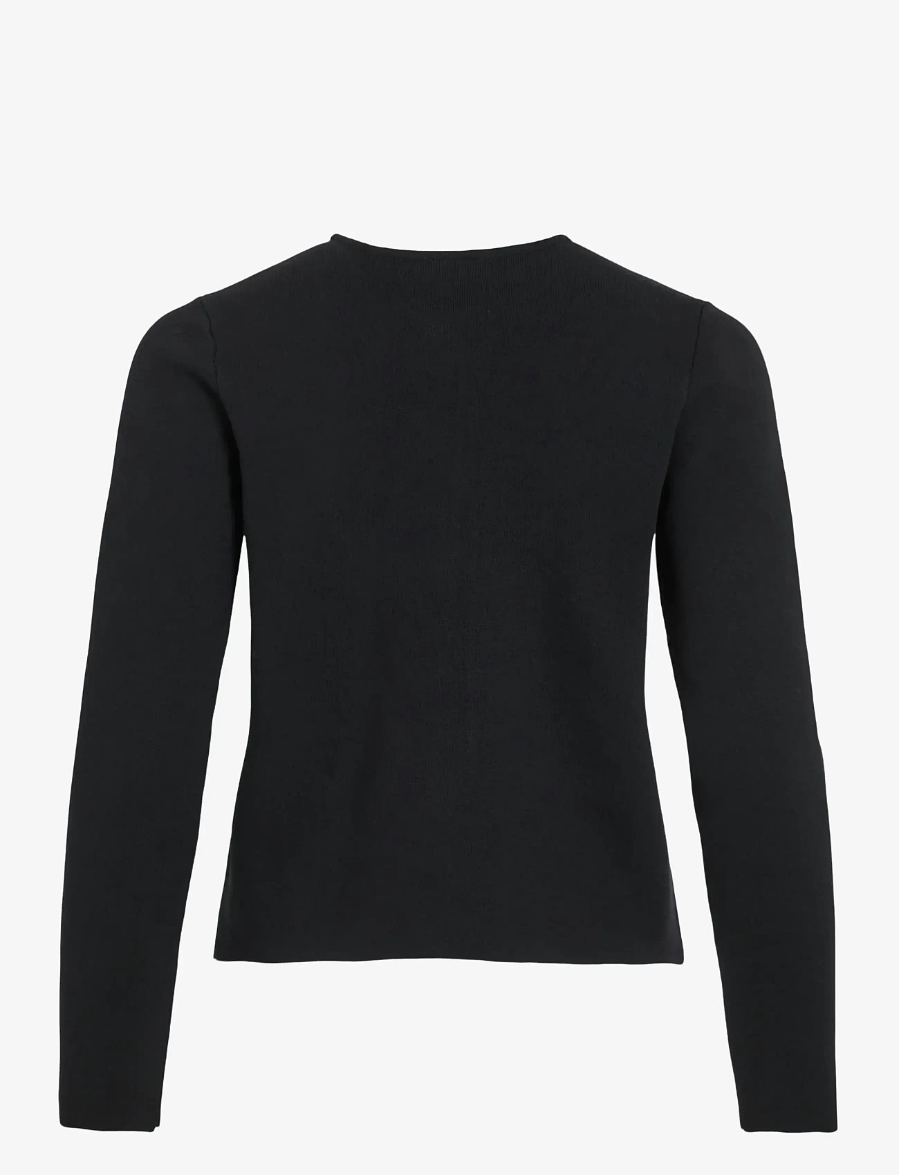 Vila - VISWAY O-NECK L/S BUTTON KNIT CARDIGAN - cardigans - black beauty - 2