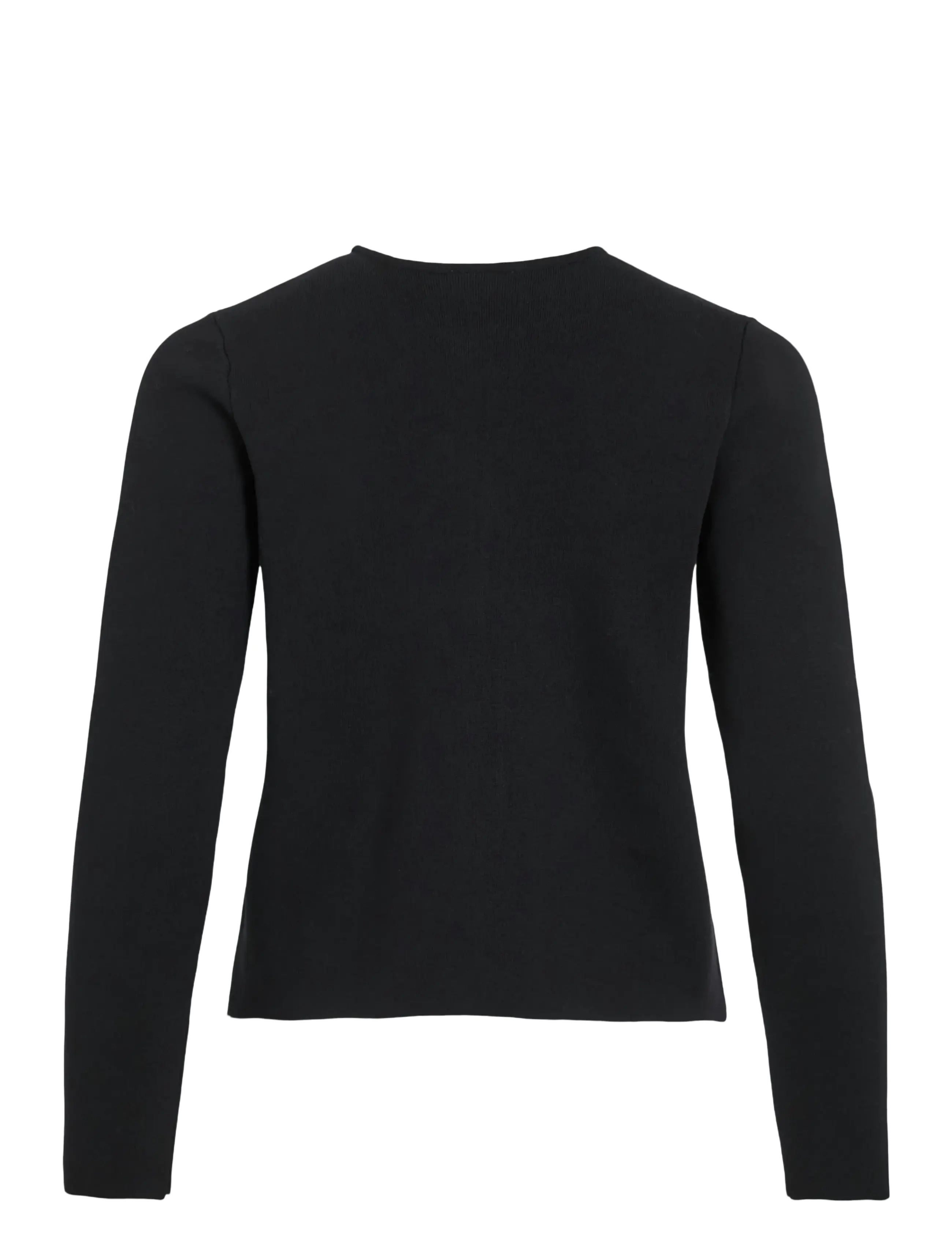 Vila - VISWAY O-NECK L/S BUTTON KNIT CARDIGAN - cardigans - black beauty - 2