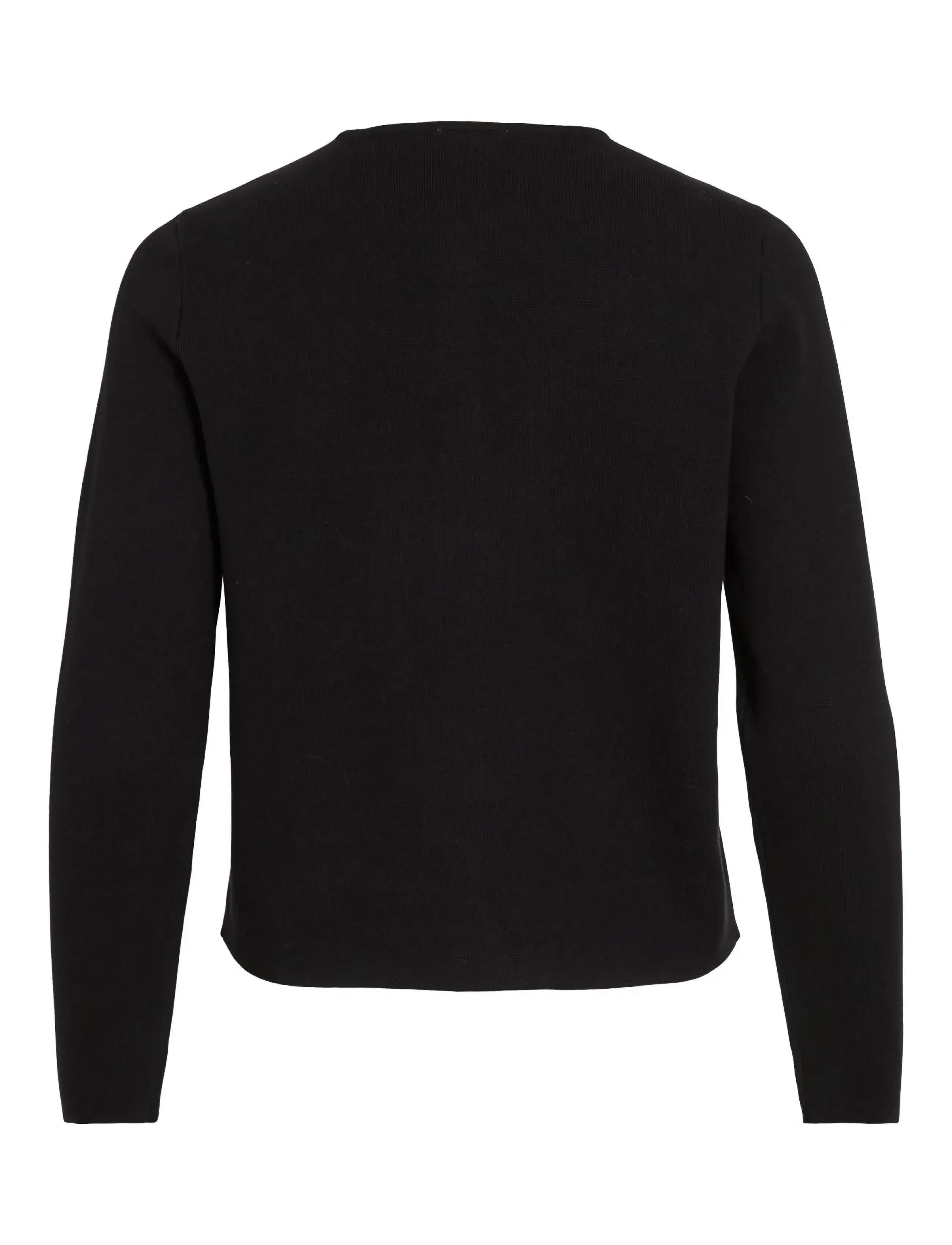 Vila - VISWAY O-NECK L/S BUTTON KNIT CARDIGAN - cardigans - black beauty - 3
