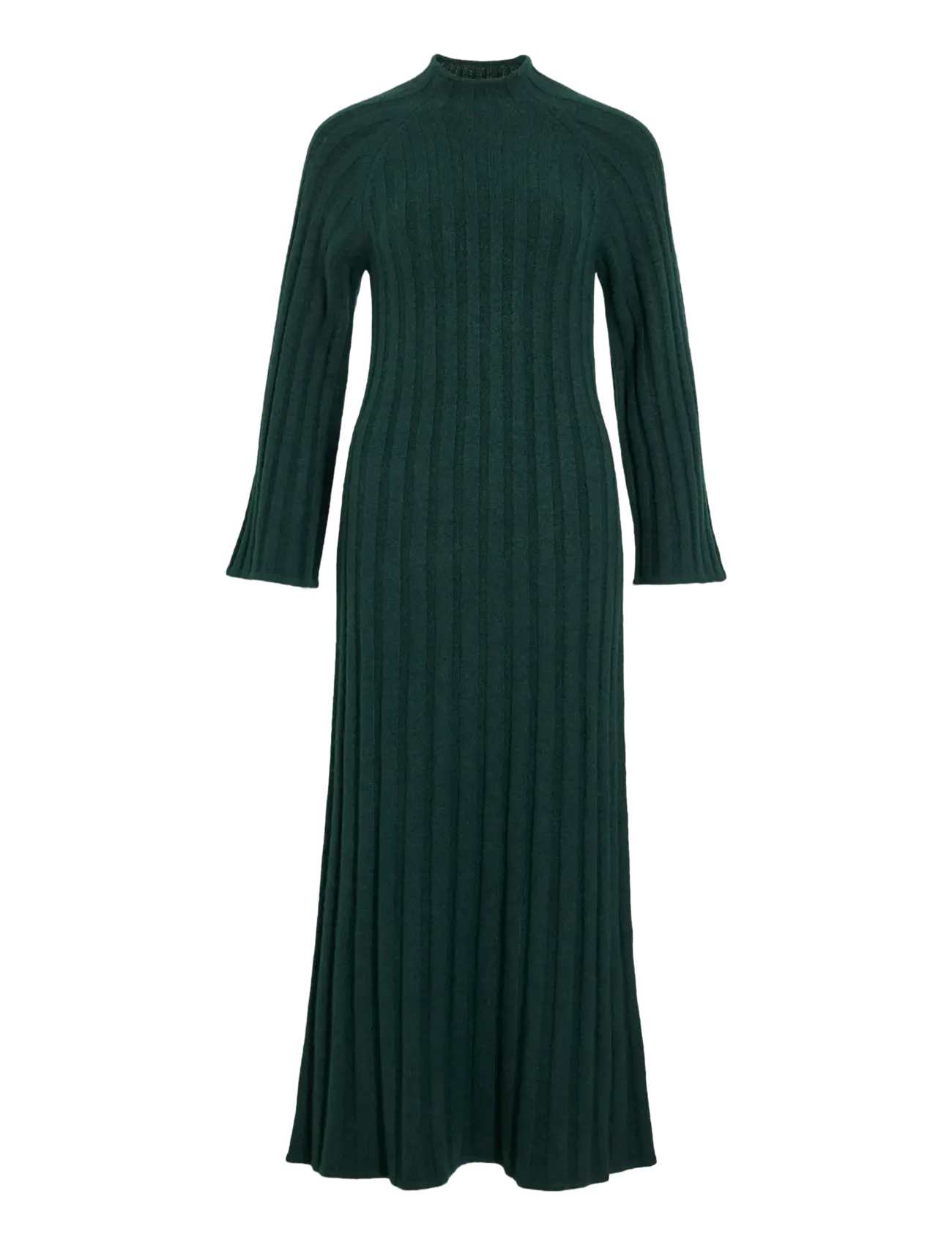 Vila VICLEO HIGHNECK L/S ANKLE KNIT DRESS - Maxiklänningar - PONDEROSA PINE / green