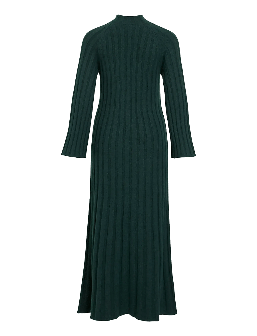 Vila - VICLEO HIGHNECK L/S ANKLE KNIT DRESS - strickkleider - ponderosa pine - 2