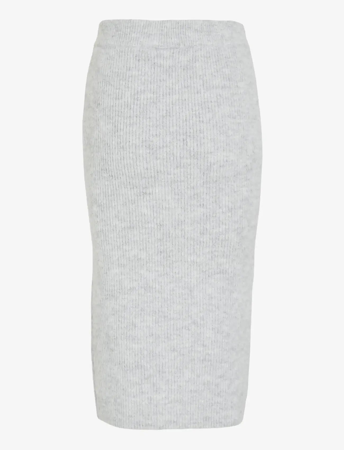 Vila - VIRETTA PENCIL KNIT SKIRT - megzti sijonai - light grey melange - 1