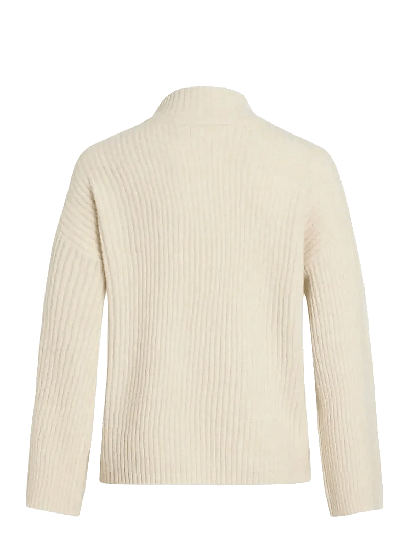 Vila - VILASSIA L/S HIGH NECK ZIPPER TOP - NOOS - striktrøjer - birch - 2